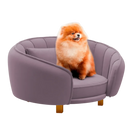 Mini Cama Poltrona Pet Lary Baby em Veludo para Cães Pequenos